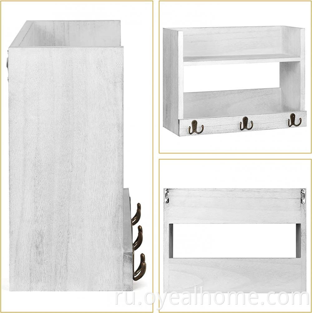 Wooden Dual Tier Coat Towel Rack For Entryway